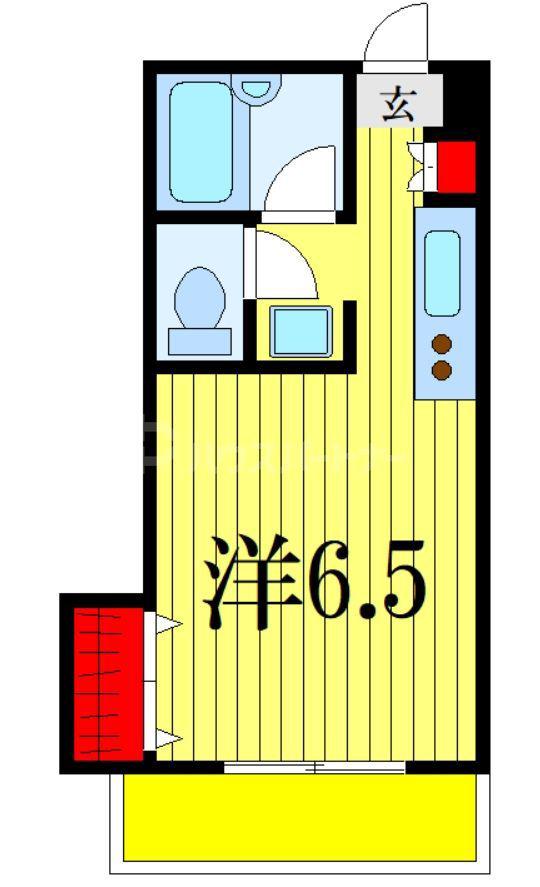 S・Kビル(ワンルーム/5階)の間取り写真