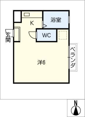 AMENITY(ワンルーム/1階)の間取り写真