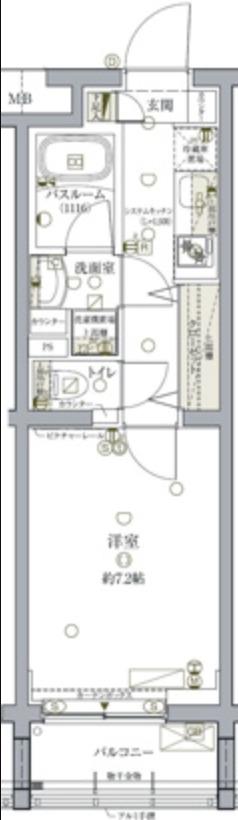 クレヴィスタ池袋ウエスト(1K/4階)の間取り写真