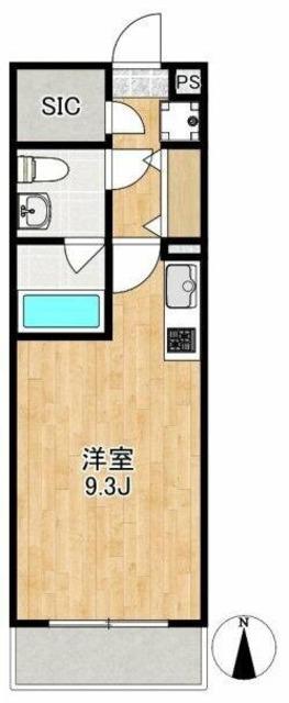 ドミール所沢V(ワンルーム/6階)の間取り写真