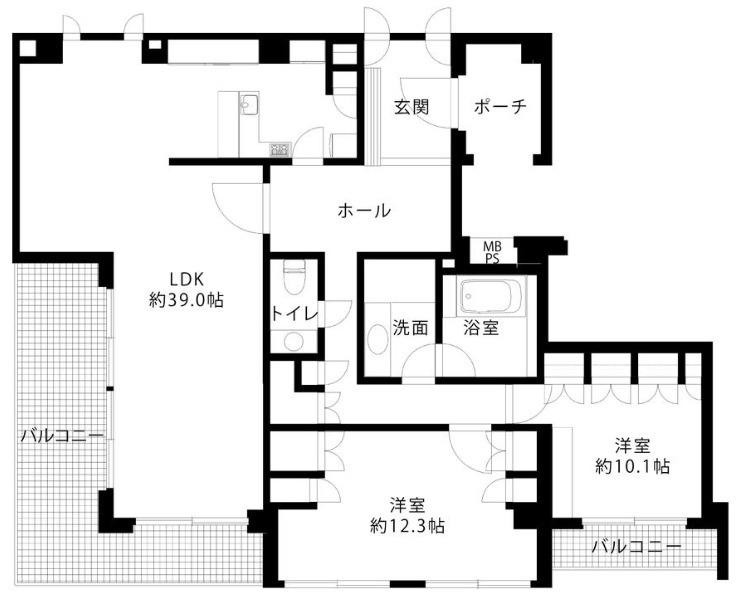 アステシオ清和院(2LDK/2階)の間取り写真