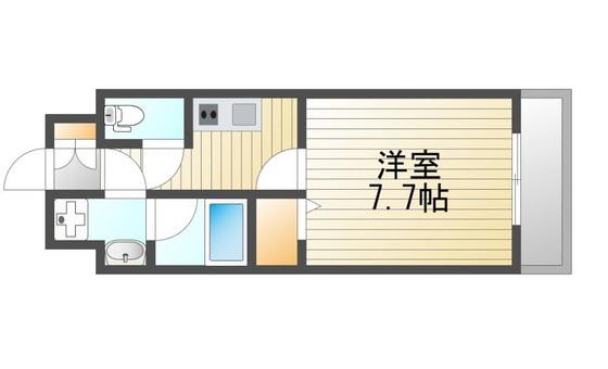 SUN GATE(1K/4階)の間取り写真