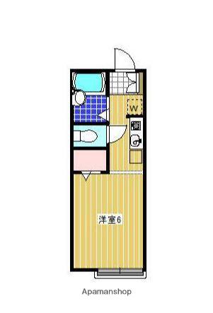 リバーサイド金沢(ワンルーム/2階)の間取り写真