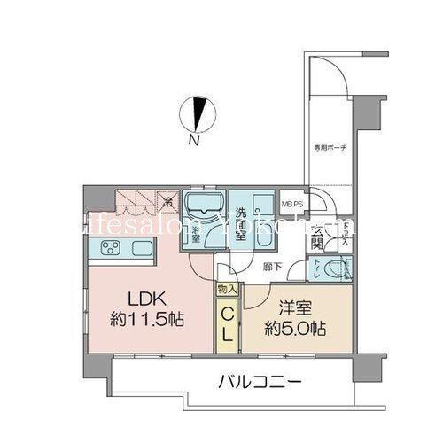 ミオカステーロ横濱吉野町ステーションフロント(1LDK/5階)の間取り写真