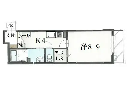 セレッソメゾン(1K/1階)の間取り写真