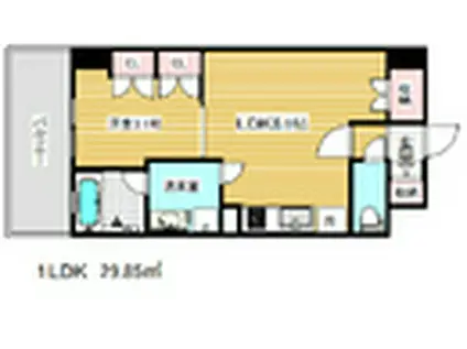 アバンダントハウス(1LDK/5階)の間取り写真