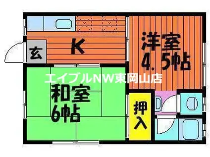 平井コーポ(2K/1階)の間取り写真