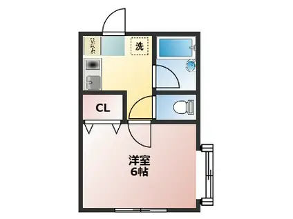 センティアまつもと(1K/2階)の間取り写真