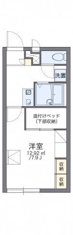レオパレスWILL B(1K/1階)の間取り写真