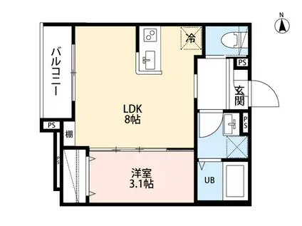 RH ITABASHI(1LDK/1階)の間取り写真