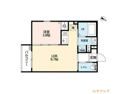 LUCIENTE 藤が丘(1LDK/3階)の間取り写真