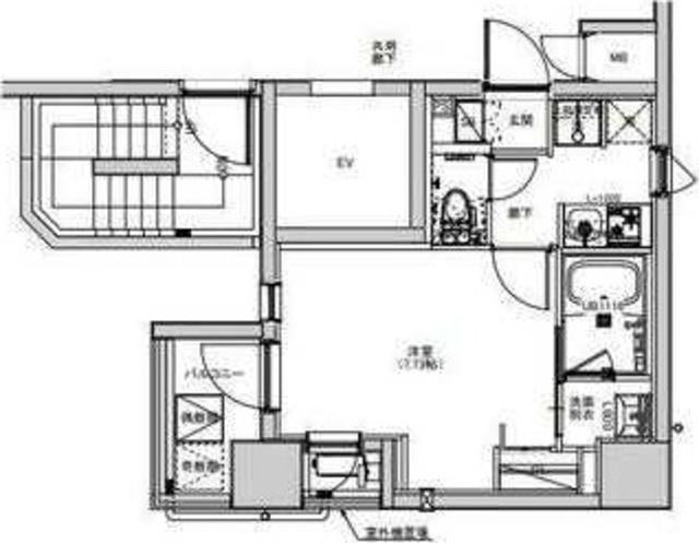 S-RESIDENCE綾瀬RIVIE(1K/8階)の間取り写真