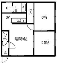 ワンダーハイツ98(2LDK/1階)の間取り写真
