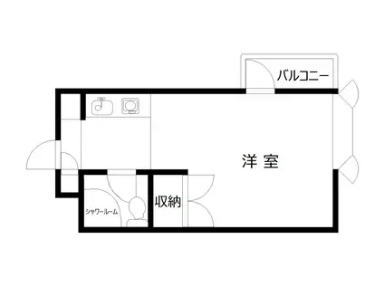 カーサ西の宮 (ワンルーム/3階)の間取り写真