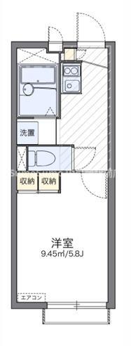 レオパレスヴィラージュ長洲II(1K/2階)の間取り写真