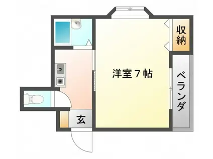 フレシャーチク関大前(1K/2階)の間取り写真