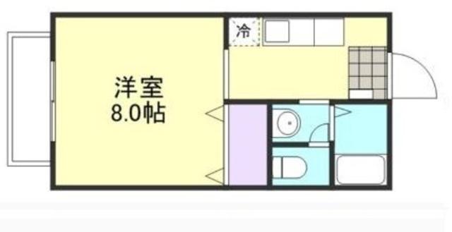 ラクシュリーマンションD棟(1K/1階)の間取り写真