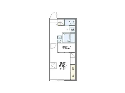 サンスプリング(1K/1階)の間取り写真