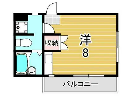 コーポマルナカ(ワンルーム/4階)の間取り写真