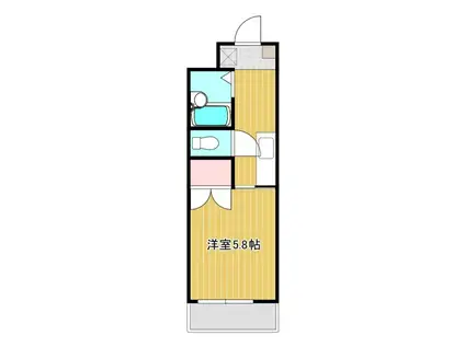 アルファビル(1K/3階)の間取り写真