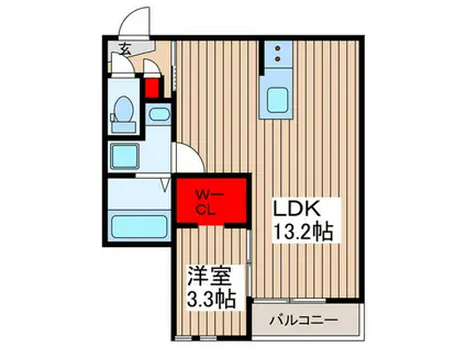 REGALEST 東大宮(1LDK/2階)の間取り写真
