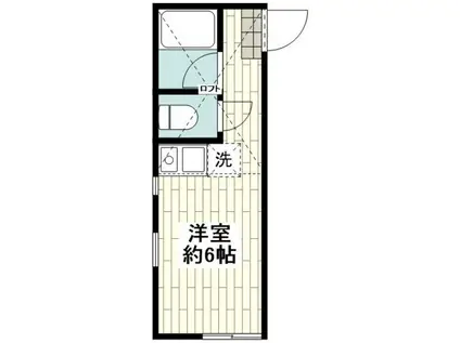 ユナイト三ツ沢ル・リアン(ワンルーム/2階)の間取り写真