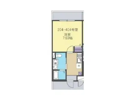 EAU・CLAIR MITSUZAWA(1K/4階)の間取り写真