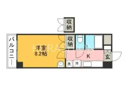 ロイヤル天神南(1K/11階)の間取り写真