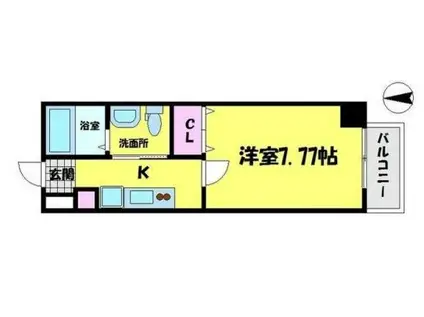 ウィンズコート城東中央(1K/5階)の間取り写真