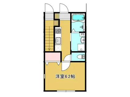 元八王子3丁目アパート(1K/1階)の間取り写真