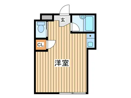 ランドフォレスト川崎浜町(ワンルーム/1階)の間取り写真