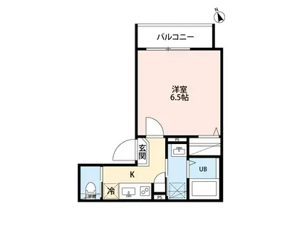 ROBOT HOME新八柱II(1K/1階)の間取り写真