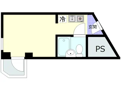 ソフトタウン青山(ワンルーム/5階)の間取り写真