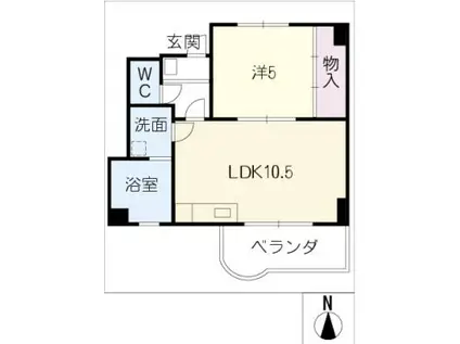ラ・コンシェル柴周(1LDK/4階)の間取り写真