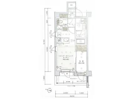 ベルジェンド横浜南太田アティックス・ステーション(1LDK/3階)の間取り写真