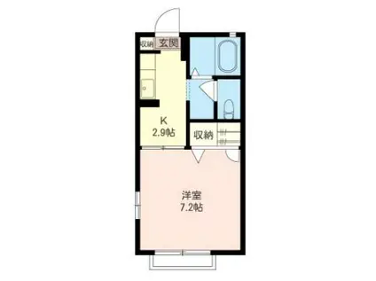 フレグランス(1K/1階)の間取り写真