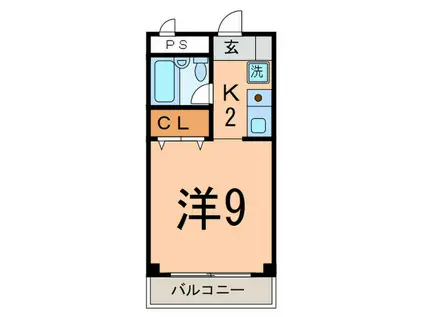 コーポ237(1K/3階)の間取り写真