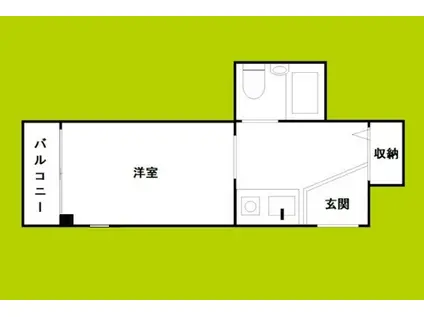 シャンテジョイフル(1K/5階)の間取り写真