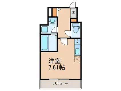 THE NOBLES 諏訪野町II(ワンルーム/2階)の間取り写真