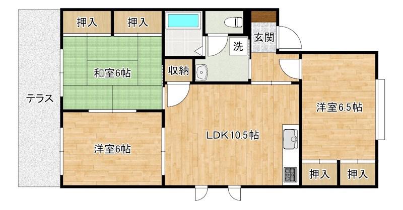 クレフォート星和台(3LDK/2階)の間取り写真