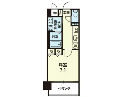 クロノス8子飼橋(1K/5階)の間取り写真