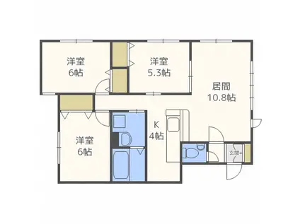 ルミエールフラワー(3LDK/2階)の間取り写真