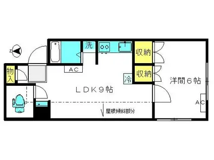 兼子ビル(1LDK/4階)の間取り写真