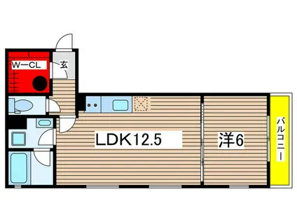 ラグナヒルズ(1LDK/1階)の間取り写真