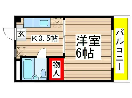 リエス南花園(1K/3階)の間取り写真