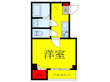 ALATO王子(1K/6階)の間取り写真