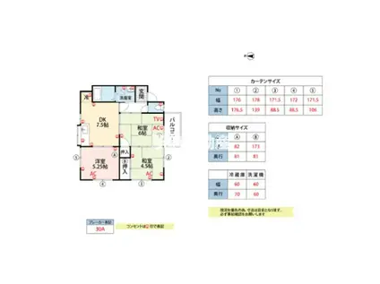 松崎アパート(3DK/2階)の間取り写真