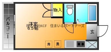 ルシェル壱番館(1K/3階)の間取り写真