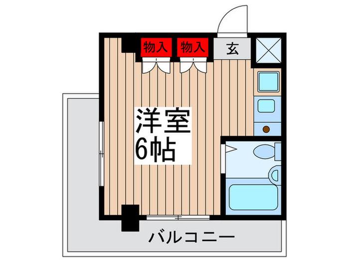 セイコーガーデン朝霞(ワンルーム/9階)の間取り写真