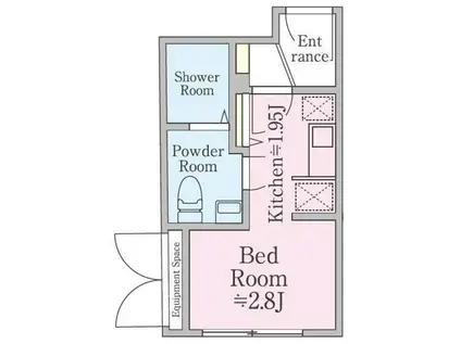 南平台イースト(ワンルーム/1階)の間取り写真